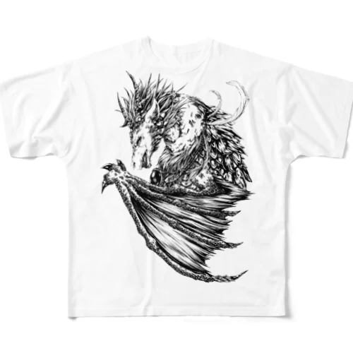 王様の龍 All-Over Print T-Shirt