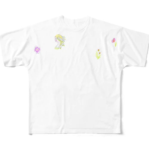 花かんむりの春 All-Over Print T-Shirt