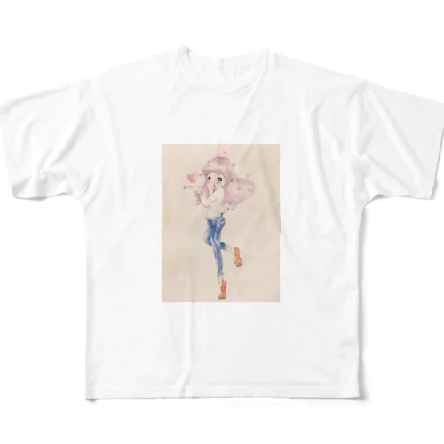 ちゅっちゅちゃん All-Over Print T-Shirt