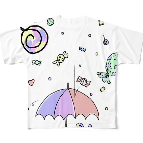 空からアメ フルグラフィックTシャツ