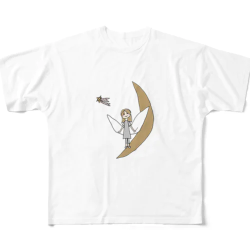 月の妖精 フルグラフィックTシャツ