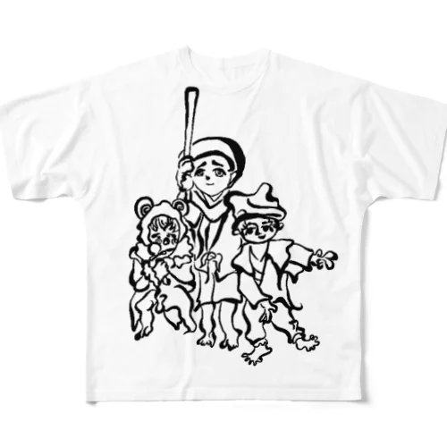 トリオトリオトリオ All-Over Print T-Shirt