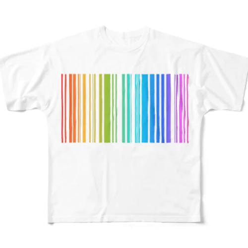 虹色マスト フルグラフィックTシャツ