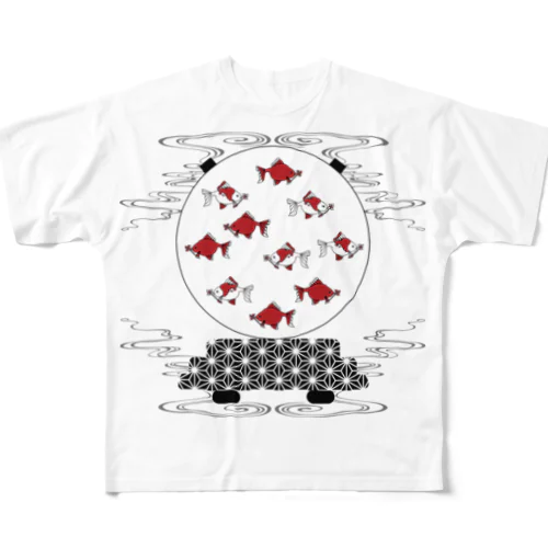 風車金魚 All-Over Print T-Shirt