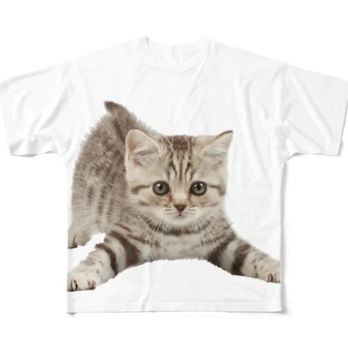 にゃんにゃん猫 All-Over Print T-Shirt