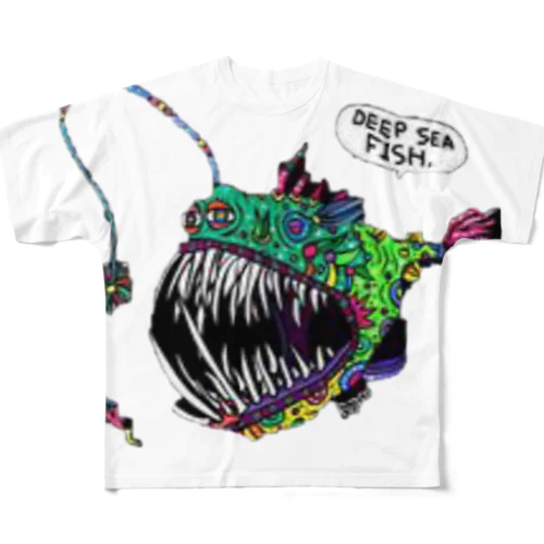 キモ洒落アンコウ All-Over Print T-Shirt