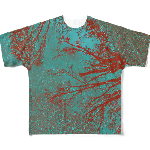 水たまりにある風景 All-Over Print T-Shirt