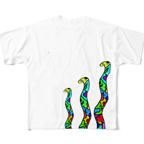 ウミヘビトライブ All-Over Print T-Shirt