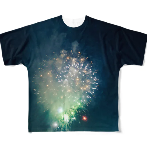 花火 All-Over Print T-Shirt