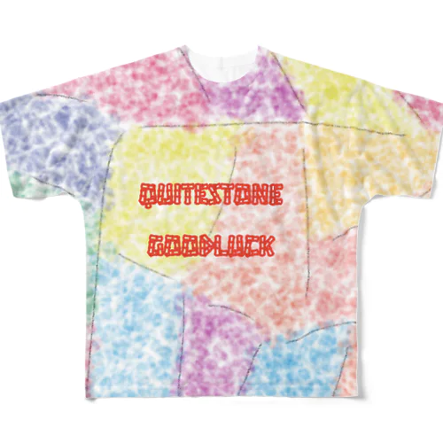 QuiteStoneGoodLuck フルグラフィックTシャツ