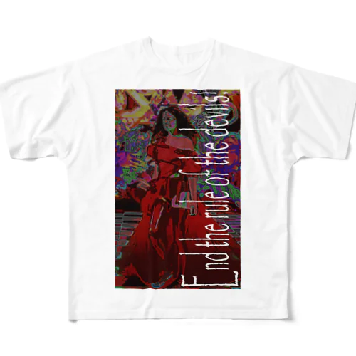 悪魔どもの支配を終わらせる！ End the rule of the devils! All-Over Print T-Shirt