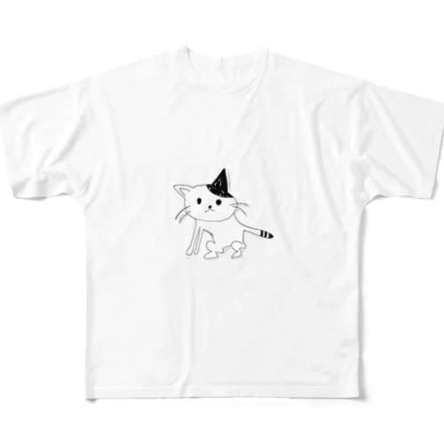 ぬこさんやでフルグラフィックTシャツ All-Over Print T-Shirt