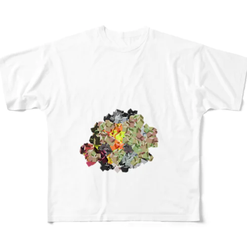 結晶体 All-Over Print T-Shirt