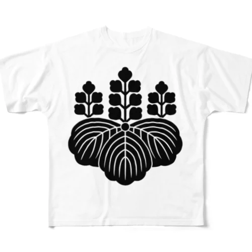 豊臣秀吉/太閤/五七の桐/ブラック All-Over Print T-Shirt