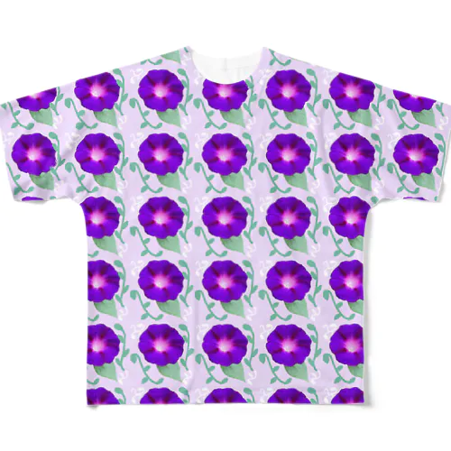 朝顔 All-Over Print T-Shirt