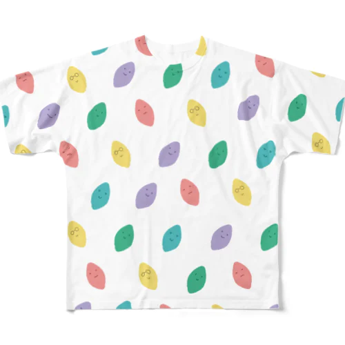 カラフルおいも集団 All-Over Print T-Shirt