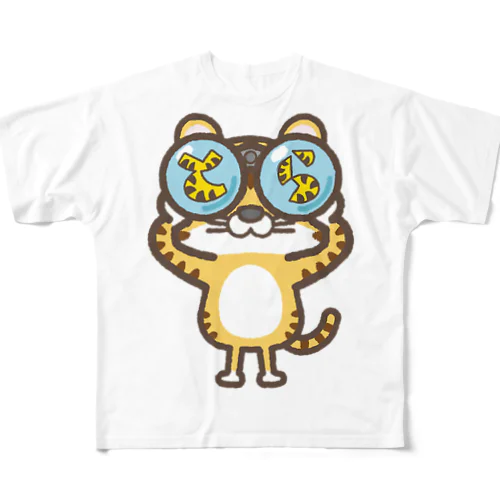 双眼鏡をのぞく寅さん All-Over Print T-Shirt