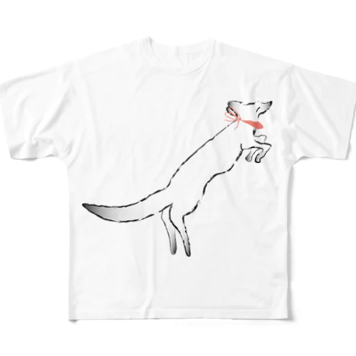 狐の手毬唄-鳥居狛狐弐- All-Over Print T-Shirt