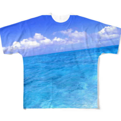 果てしない海の色 All-Over Print T-Shirt