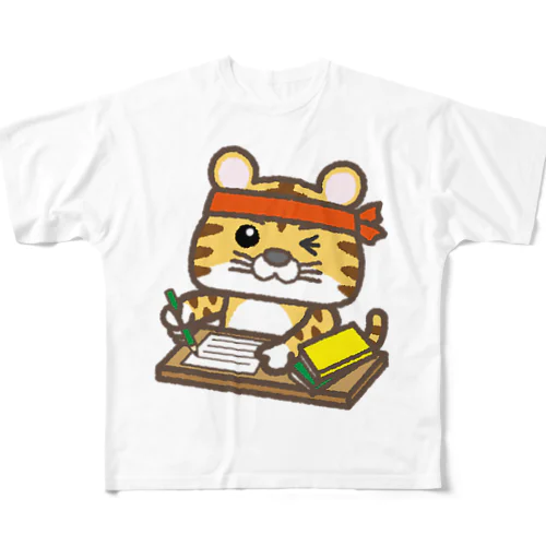 勉強・仕事をする寅さん All-Over Print T-Shirt