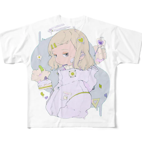 天使 フルグラフィックTシャツ