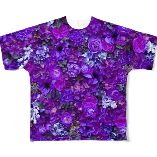 紫はなはな All-Over Print T-Shirt
