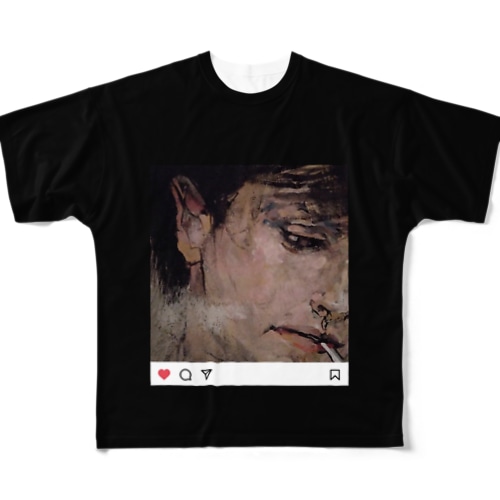 タバコのオンナ All-Over Print T-Shirt