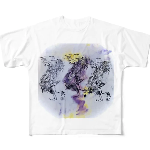 カタアシエルサ All-Over Print T-Shirt