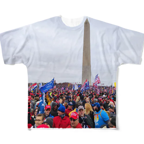 ワシントン歴史上最大イベント 大統領公園オベリスク フルグラフィックTシャツ