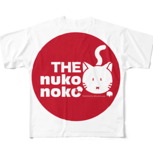 ぬこのこ THE nukonoko Red All-Over Print T-Shirt