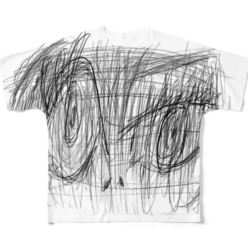 睨むひと All-Over Print T-Shirt