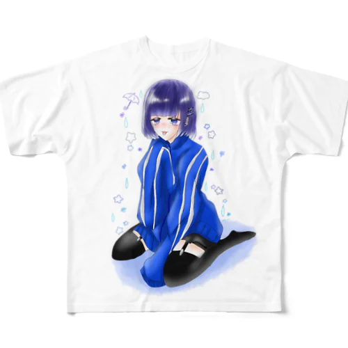 雨と星 地雷女子 フルグラフィックTシャツ