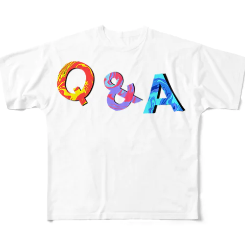 Q&A フルグラフィックTシャツ