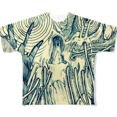 Rewzのドクロ All-Over Print T-Shirt