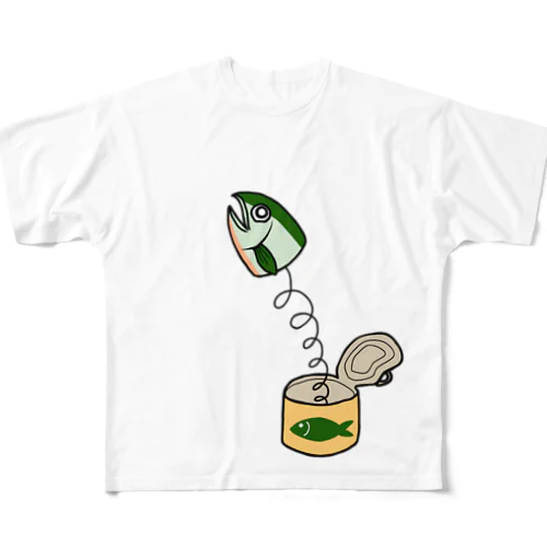 びっくり鯖缶 フルグラフィックTシャツ