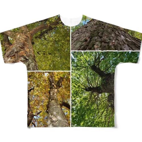 大きな木を見上げる🌳🌳🌳 フルグラフィックTシャツ