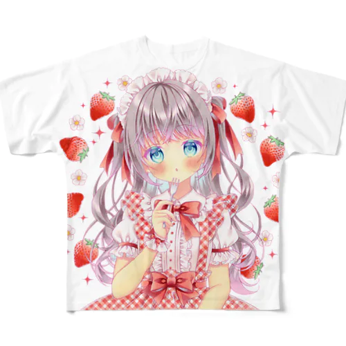 いちご All-Over Print T-Shirt