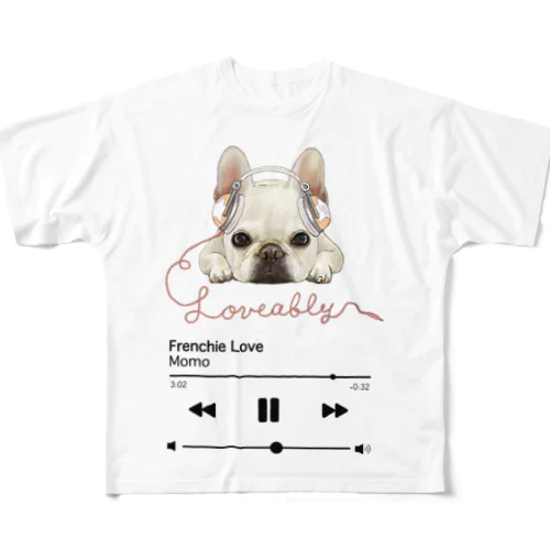 Music with Momo フルグラフィックTシャツ