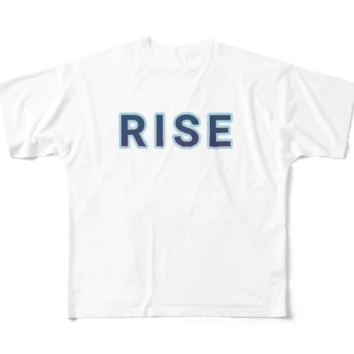 RISE ライズ ロゴ Tシャツ All-Over Print T-Shirt