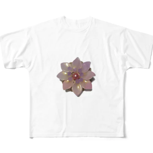 ビーズのお花。 All-Over Print T-Shirt