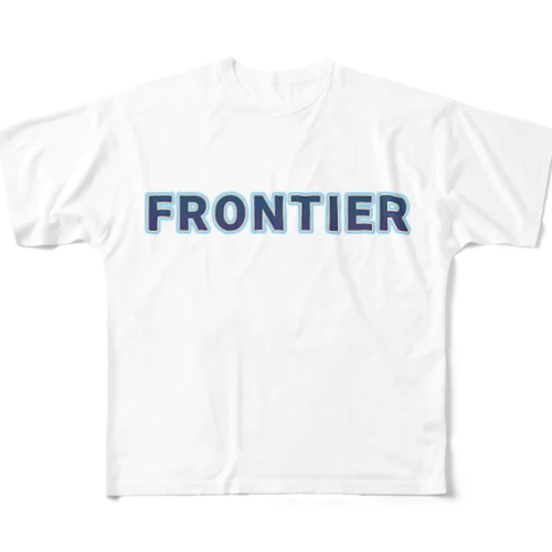 FRONTIER フロンティア ロゴ Tシャツ All-Over Print T-Shirt