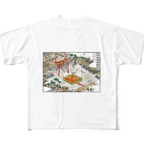 厳島絵図０１ All-Over Print T-Shirt