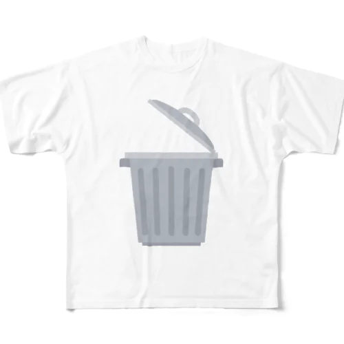 ブリキのゴミ箱 フルグラフィックTシャツ