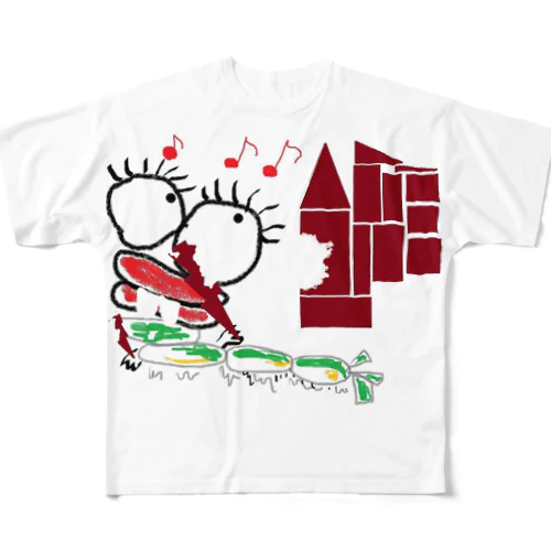 チョコを欲しがる虫 All-Over Print T-Shirt