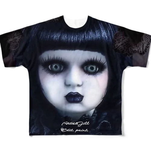 Dark Doll (正方形) フルグラフィックTシャツ