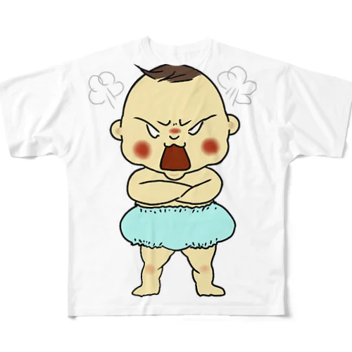 ぷんぷんあかちゃん フルグラフィックTシャツ