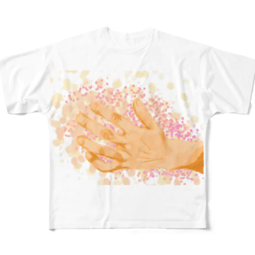 「最安値セール 」 Your hands are filled with love, hope and dreams フルグラフィックTシャツ