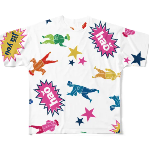 【縦】ランダムPOP功夫ガール All-Over Print T-Shirt