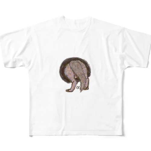 オオカミ フルグラフィックTシャツ