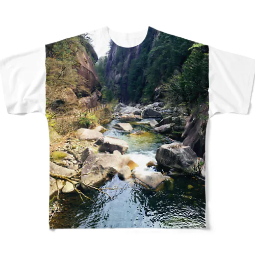 Rivers and waterfalls of nature All-Over Print T-Shirt